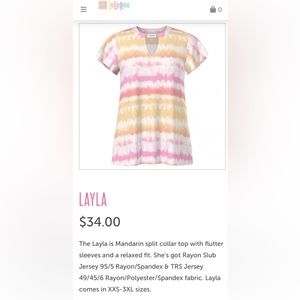 NWT LuLaRoe Layla tie dye top size small